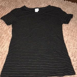 H&M black and white striped shirt